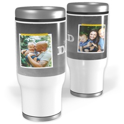 Stainless Steel Tumbler, 14oz with Chalkboard Dad design