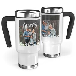 14oz Stainless Steel Travel Photo Mug with Chalkboard Semi-Circles design