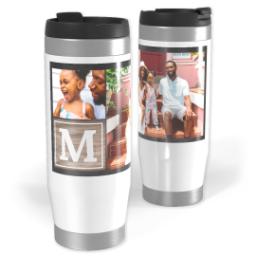 Thumbnail for 14oz Personalized Travel Tumbler with Chalkboard With Wooden Detail design 1