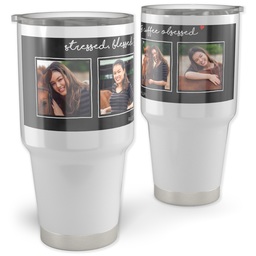30oz Personalized Travel Tumber with Coffee Obsessed design