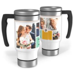 Thumbnail for 14oz Stainless Steel Travel Photo Mug with Color Block design 1