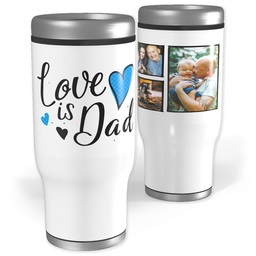 Stainless Steel Tumbler, 14oz with Dad Hearts design