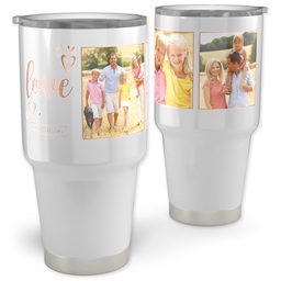 30oz Personalized Travel Tumber with Evergreen Love design