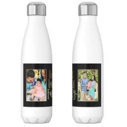 Thumbnail for 17oz Slim Water Bottle with Family Feelings Black design 3