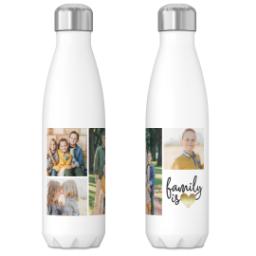 Thumbnail for 17oz Slim Water Bottle with Family Is Love Gold design 3