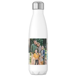 17oz Slim Water Bottle with Family Is Love Pink design