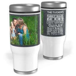 Thumbnail for Stainless Steel Tumbler, 14oz with Family To Live By design 1