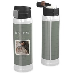 Water Bottle with Flip Top Lid with Love of Our Lives Dad design