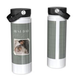 Thumbnail for Custom Stainless Steel Water Bottle - White with Love of Our Lives Dad design 1