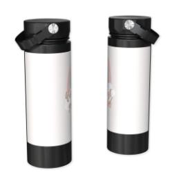 Thumbnail for Custom Stainless Steel Water Bottle - Black with Over the Rainbow design 3