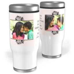 Thumbnail for Stainless Steel Tumbler, 14oz with Floral Etching design 1