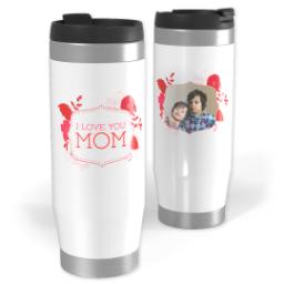 Thumbnail for 14oz Personalized Travel Tumbler with Floral Mom design 1