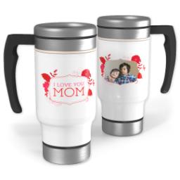 Thumbnail for 14oz Stainless Steel Travel Photo Mug with Floral Mom design 1