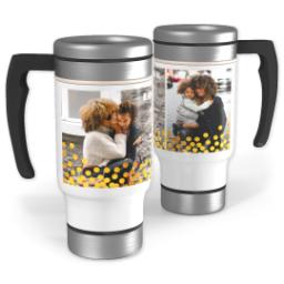Thumbnail for 14oz Stainless Steel Travel Photo Mug with Gold Confetti design 1