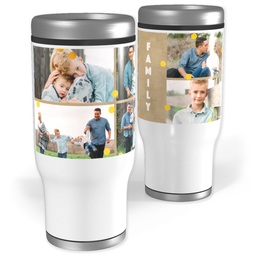 Stainless Steel Tumbler, 14oz with Gold Confetti With Canvas design