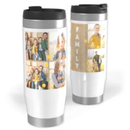 Thumbnail for 14oz Personalized Travel Tumbler with Gold Confetti With Canvas design 1