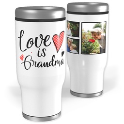 Stainless Steel Tumbler, 14oz with Grandma Hearts design