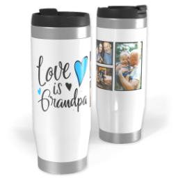 Thumbnail for 14oz Personalized Travel Tumbler with Grandpa Hearts design 1