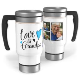 Thumbnail for 14oz Stainless Steel Travel Photo Mug with Grandpa Hearts design 1