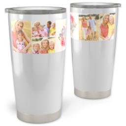 Thumbnail for Vacuum Travel Tumbler, 20oz with Hand-Painted Florals design 1