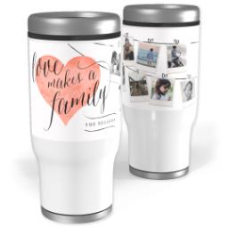 Thumbnail for Stainless Steel Tumbler, 14oz with Heart Of The Home Gray design 1