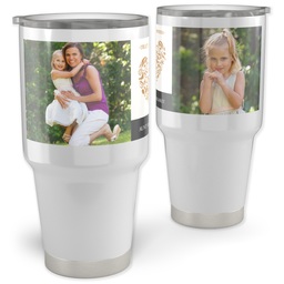 30oz Personalized Travel Tumber with Heart Wishes design