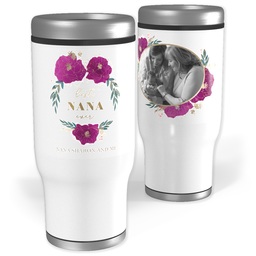 Stainless Steel Tumbler, 14oz with Heavenly Flowers Nana design