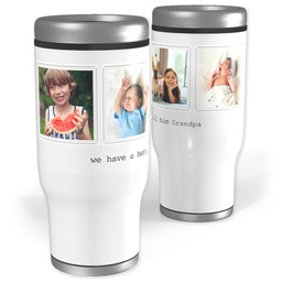 Stainless Steel Tumbler, 14oz with Hero Grandpa design