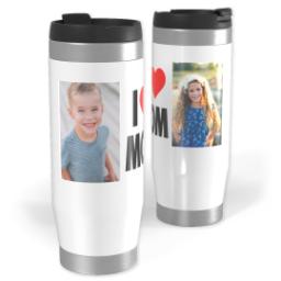 Thumbnail for 14oz Personalized Travel Tumbler with I Heart Mom design 1
