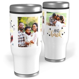 Stainless Steel Tumbler, 14oz with Journey Of Love design