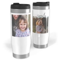 Thumbnail for 14oz Personalized Travel Tumbler with Let Me See You Smile design 1
