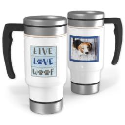 Thumbnail for 14oz Stainless Steel Travel Photo Mug with Live Love Woof design 1