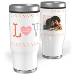 Thumbnail for Stainless Steel Tumbler, 14oz with Love design 1