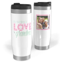 Thumbnail for 14oz Personalized Travel Tumbler with Love and Grandma design 1
