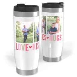 Thumbnail for 14oz Personalized Travel Tumbler with Love Kisses Hugs design 1
