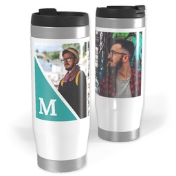 14oz Personalized Travel Tumbler with Modern Triangle design