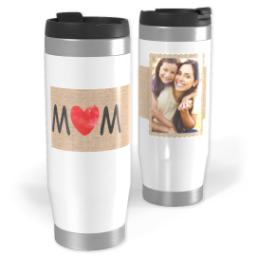 Thumbnail for 14oz Personalized Travel Tumbler with Mom Ribbon design 1