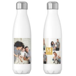 Thumbnail for 17oz Slim Water Bottle with Our Monogram Gold design 3