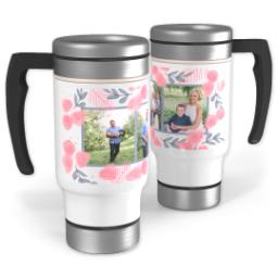 Thumbnail for 14oz Stainless Steel Travel Photo Mug with Peonies design 1