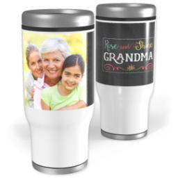 Thumbnail for Stainless Steel Tumbler, 14oz with Rise and Shine Grandma design 1