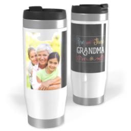 Thumbnail for 14oz Personalized Travel Tumbler with Rise and Shine Grandma design 1