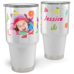 30oz Personalized Travel Tumber with Sweet Mermaid design