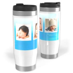 Thumbnail for 14oz Personalized Travel Tumbler with Watercolor Blue design 1
