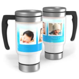 Thumbnail for 14oz Stainless Steel Travel Photo Mug with Watercolor Blue design 1