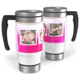 Thumbnail for 14oz Stainless Steel Travel Photo Mug with Watercolor Pink design 1