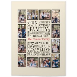 26x36 Indoor/Outdoor Wall Tapestry with Family Word Art design