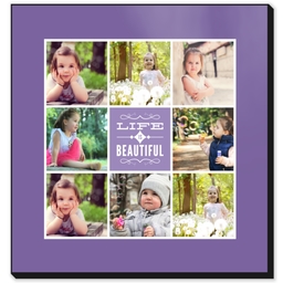 12x12 High Gloss Photo Wall Art with Life Is Beautiful design
