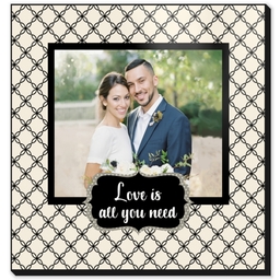 12x12 High Gloss Photo Wall Art with Love Is All You Need design