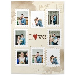 26x36 Indoor/Outdoor Wall Tapestry with Love Letter Stamp design