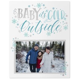 11x14 Metal Photo Wall Decor with Flurry Holiday design